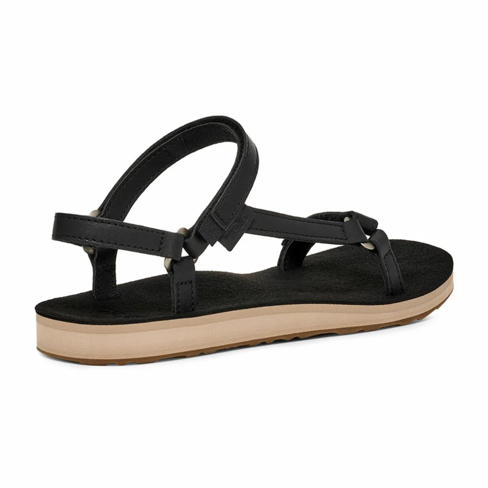 Teva Women ORIGINAL UNIVERSAL SLIM LEA BLACK/ TAN - Image 6